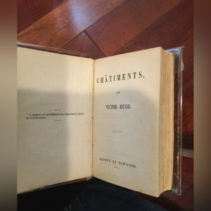 Victor Hugo 1854 edition Chatiments antique book